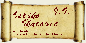 Veljko Ikalović vizit kartica